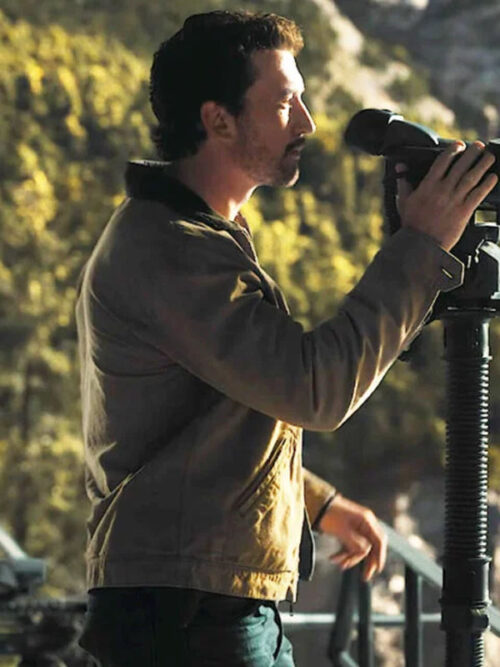 The Gorge 2025 Miles Teller Brown Jacket