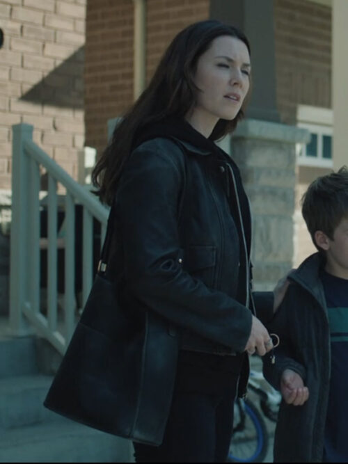 Lucie Simon The Madness 2024 Black Leather Jacket