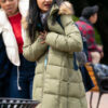 The Sex Lives of College Girls S02 Bela Malhotra Green Shearling Coat