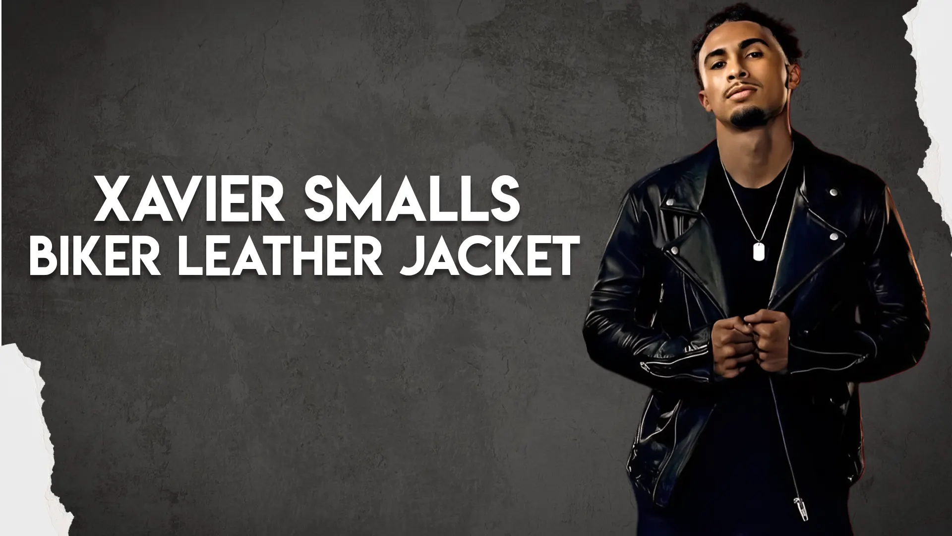 Xavier Smalls Biker Leather Jacket