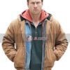 Ben Richards The Running Man 2025 Brown Bomber Jacket