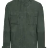 Men Green Suede Leather Jacket