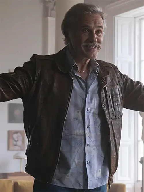 The Night Agent Christoph Waltz Brown Jacket