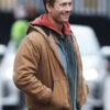 Glen Powell The Running Man 2025 Brown Hooded Jacket