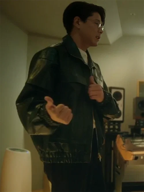 The Trunk Hyeon-cheol Black Leather Jacket