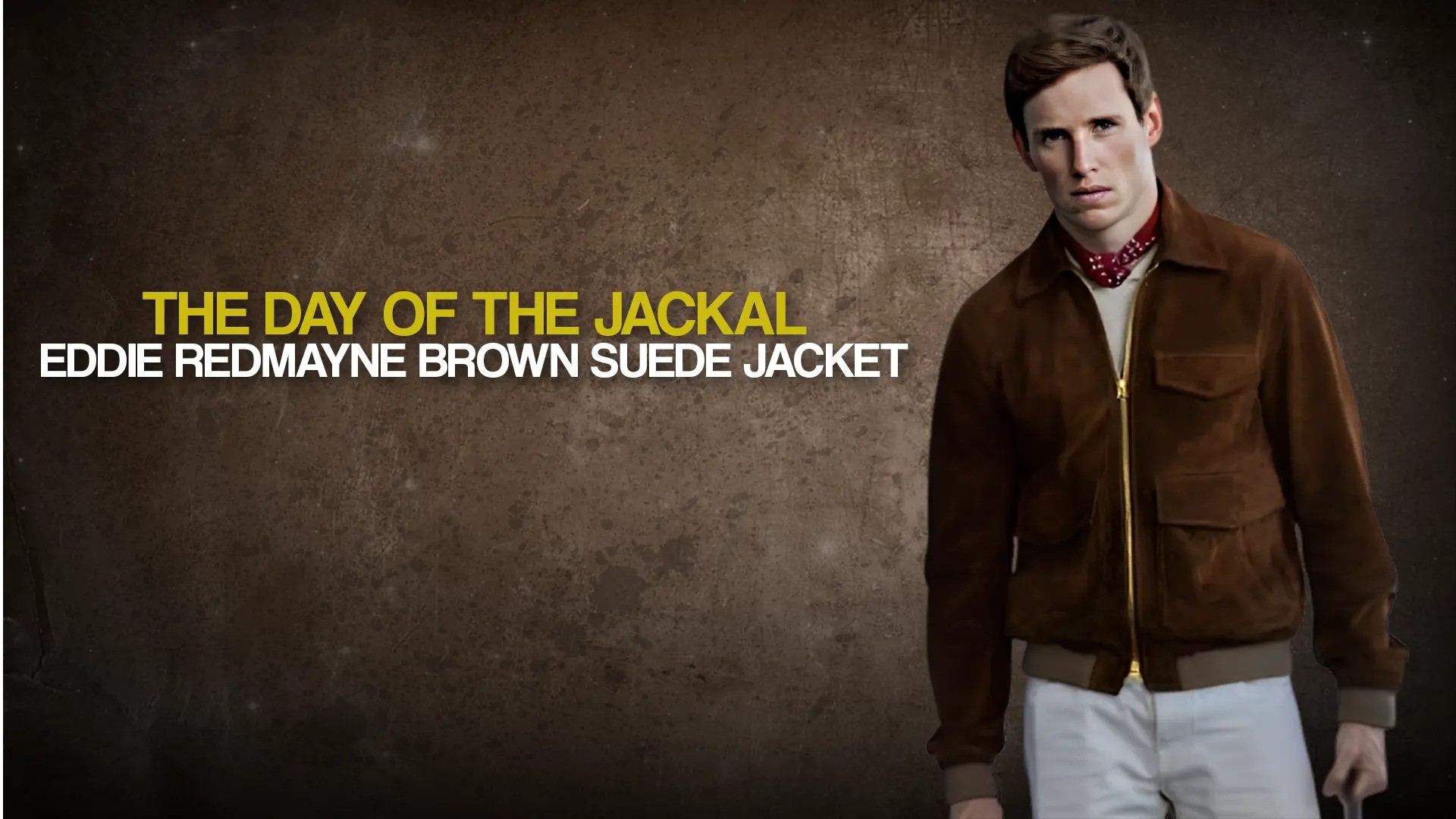 the day of the jackal eddie redmayne brown suede jacket