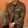 Joe Treviño The Long Game Trucker Brown Leather Jacket