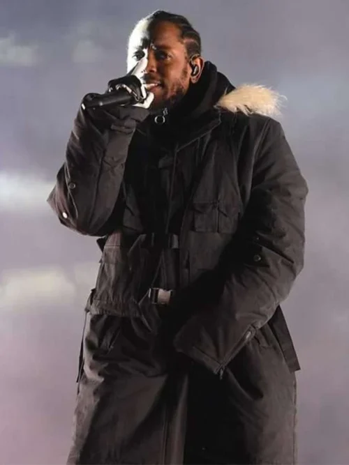 Kendrick Lamar NCAA Championship Black Jacket With Fur