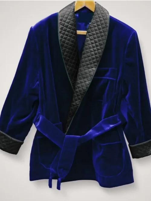 Roselli Velvet Blue Smoking Jacket