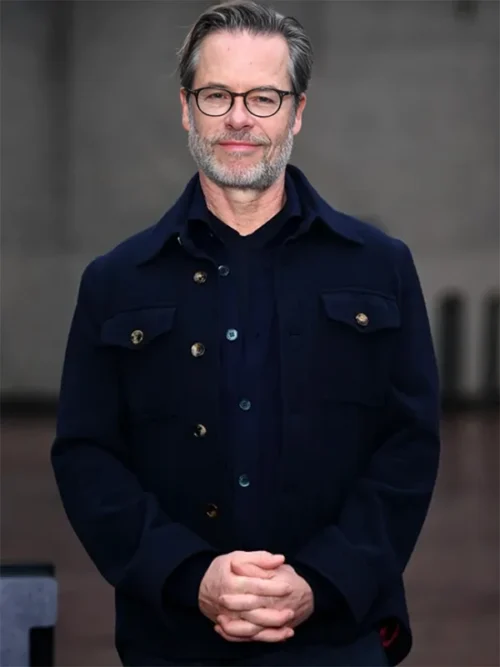The Brutalist Guy Pearce Blue Jacket