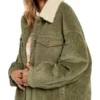 Oversized Corduroy Sherpa Jacket