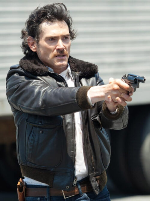 Blood Ties Frank Black Leather Shearling Jacket