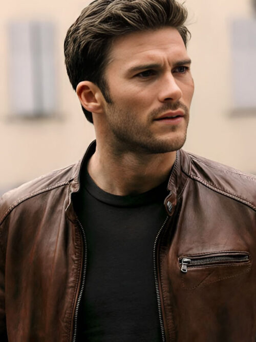 Scott Eastwood Movie Andrew Foster Brown Leather Jacket