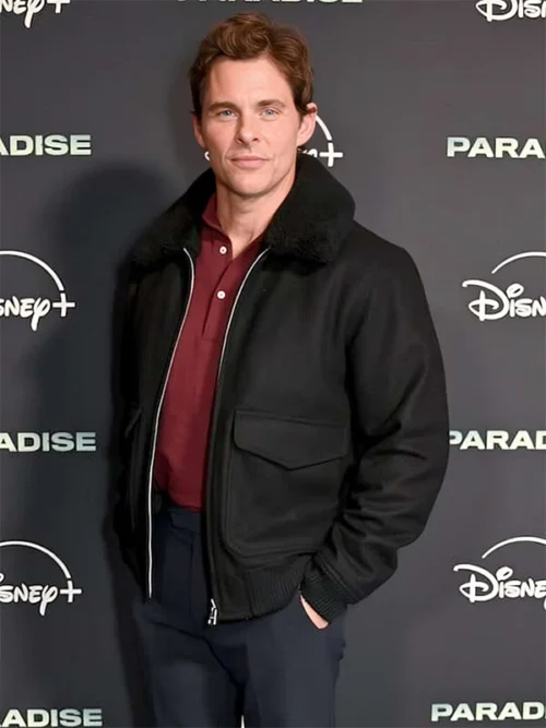 Paradise James Marsden Black Bomber Jacket