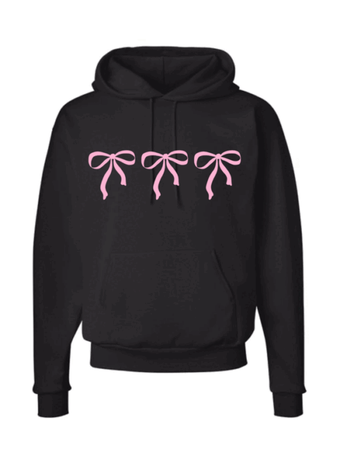 Women Bow Print Hoodie
