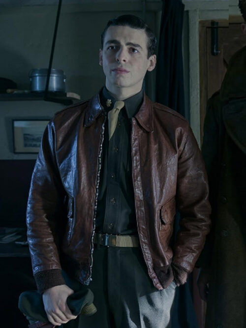 Harry Crosby of the Air Anthony Boyle Brown Leather Jacket