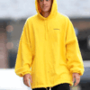 NYC Canadian singer Justin Oversized Yellow Hoodie