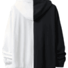 Drawstring Black and White Hoodie