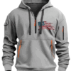 Grey American Flag Hoodie