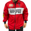 Red Leather Ferrari Racing Jacket