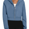 Trendy Cropped Zip Hoodie