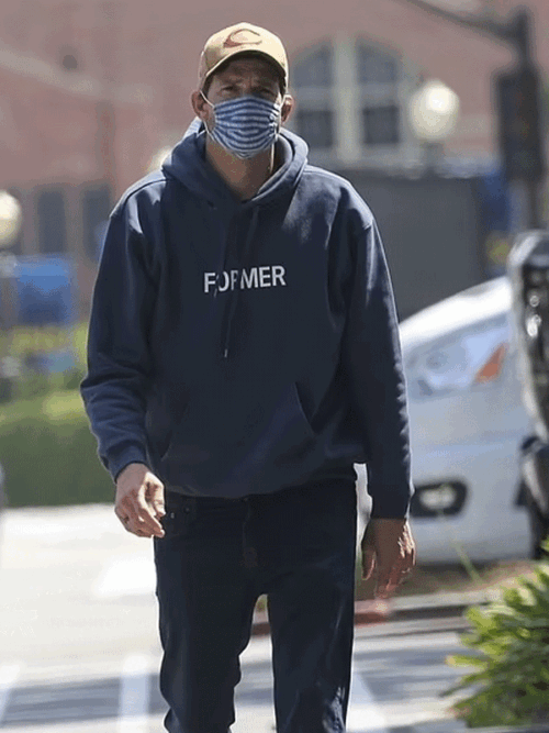 Buy Ashton Kutcher Los Style Blue Hoodie