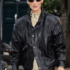 Shop Bella Hadid Street Style Leather Jacket