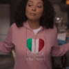 Love in the Villa Pink Hoodie
