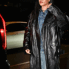 Buy Rihanna Leather Trench Coat