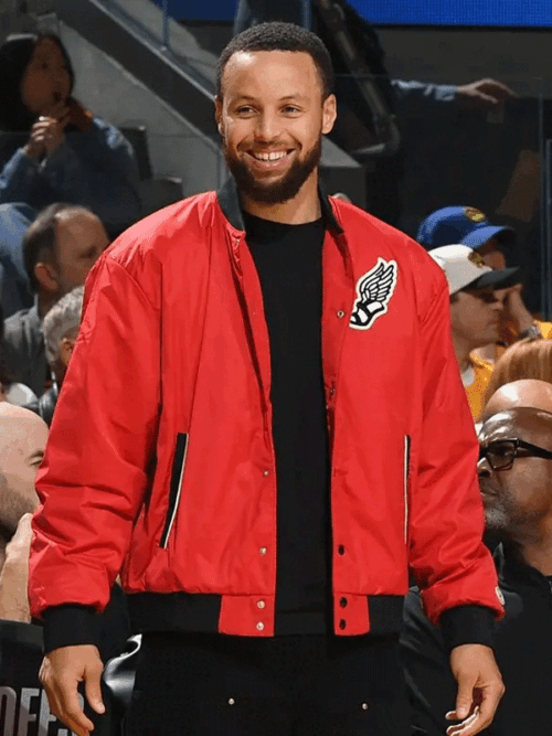 Shop NBA Playoffs Game Steph Curry Bomber Jacket
