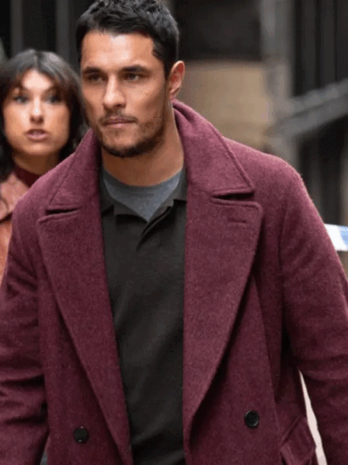 Shop Virdee Staz Nair Purple Coat