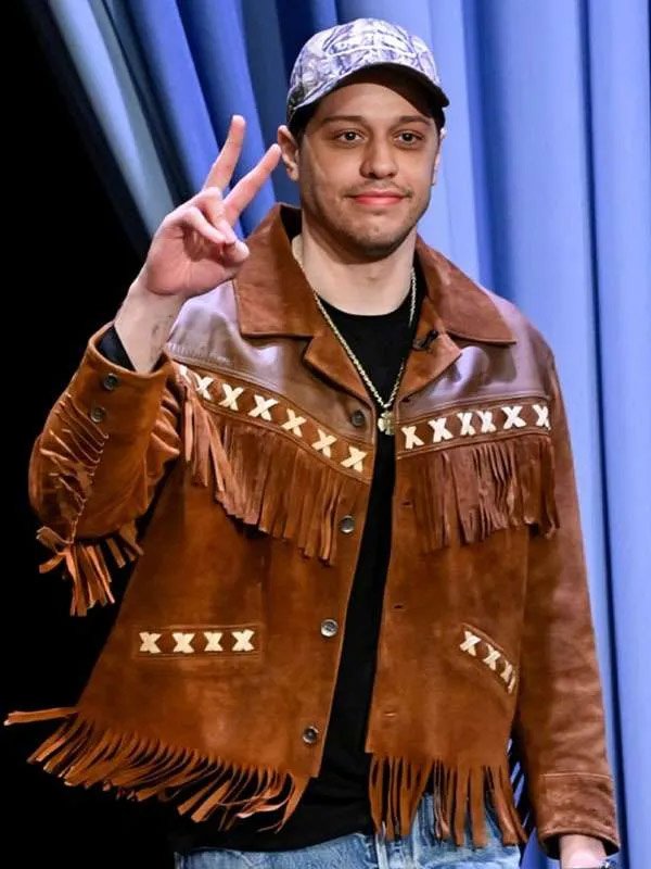 Shop The Tonight Show Pete Davidson Brown Jacket