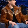 Shop The Tonight Show Pete Davidson Brown Fringe Jacket
