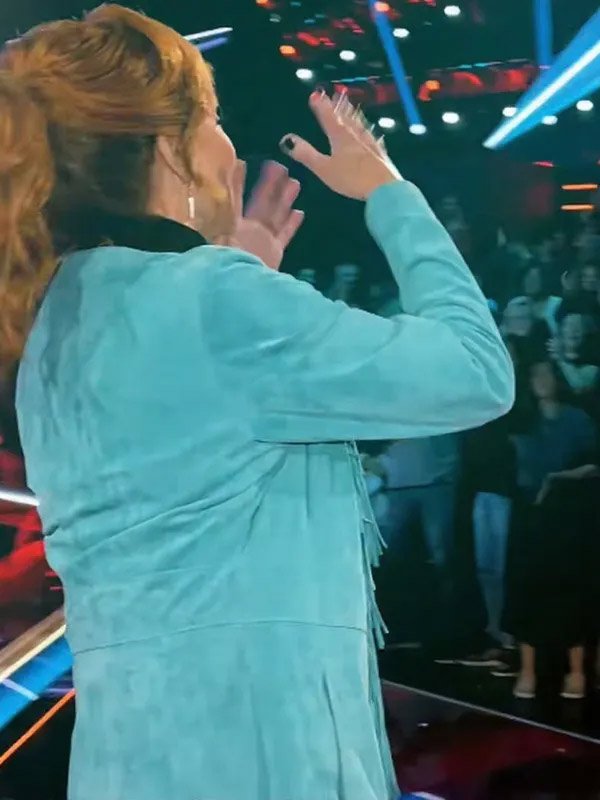Buy The Voice S28 Reba McEntire Blue Fringe Coat