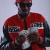 Shop American Rapper Bankroll Fresh Street Money Red and Black Jacket