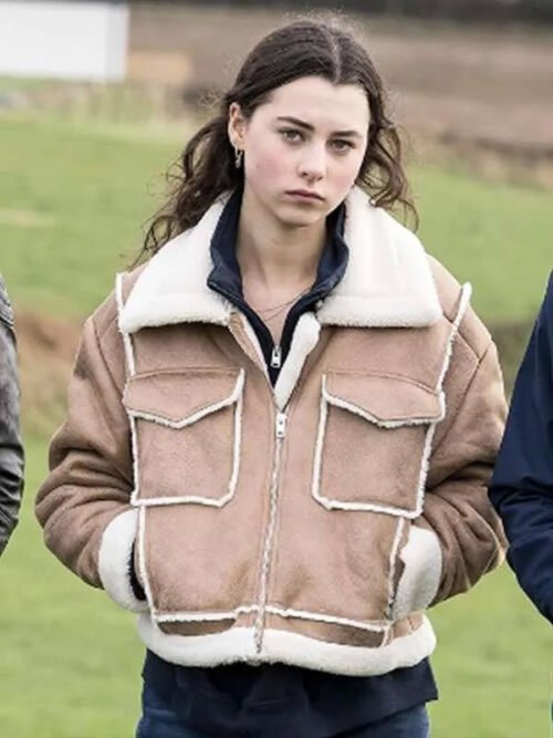 Shop Beau Gadsdon Ellis Brown Shearling Jacket