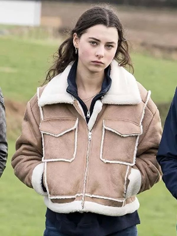 Shop Beau Gadsdon Ellis Brown Shearling Jacket