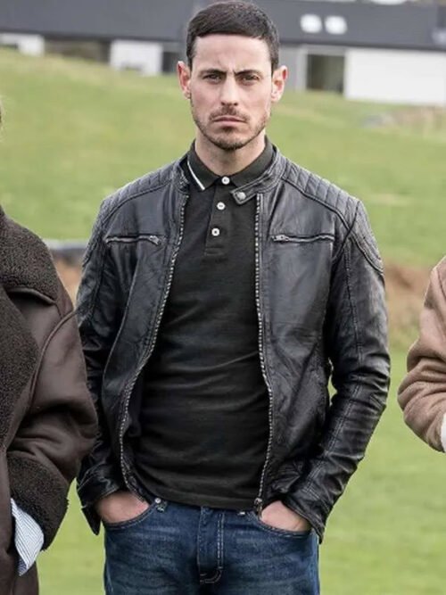 Shop Ellis Brian Markey Black Leather Jacket