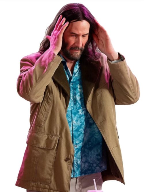 Buy Good Fortune Keanu Reeves Beige Cotton Coat