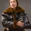 Shop LA Hailey Bieber Shearling Jacket