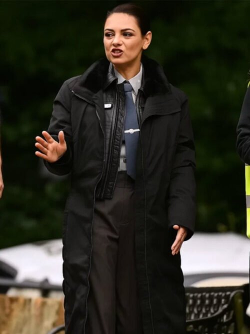 Shop Mila Kunis Black Coat