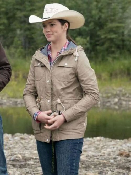 Shop Alisha Newton Heartland Beige Jacket