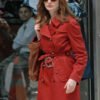 Buy Anne Hathaway Red Trench Coat