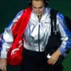Shop Aryna Sabalenka US Open Silver Cropped Jacket