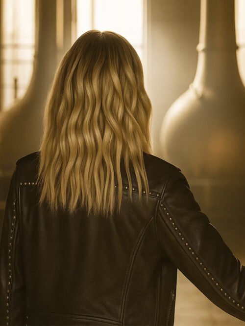 Shop Tulsa King S03 Bella Heathcote Leather Jacket