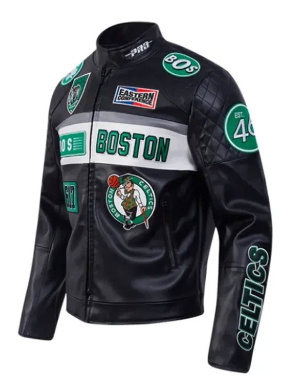 Shop Boston Celtics Leather Jacket
