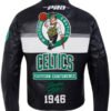 Shop Boston Celtics Black Leather Jacket