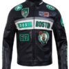 Buy Boston Celtics Black Moto Jacket
