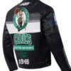 Shop Boston Celtics Black Moto Leather Jacket