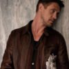 Shop Boyd Holbrook The Morning Show Brown Leather Jacket